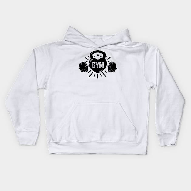 Gym lover Kids Hoodie by Dosunets